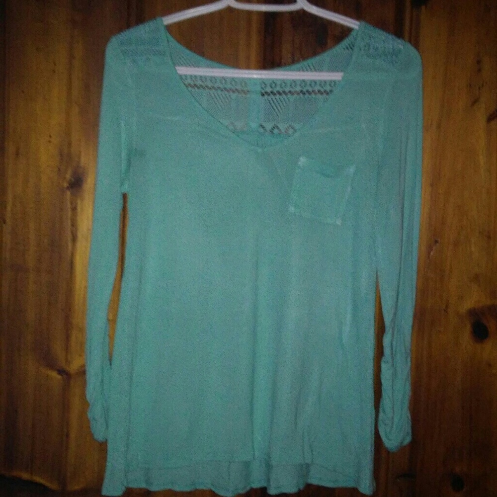 Teal 3/4 sleeved tee